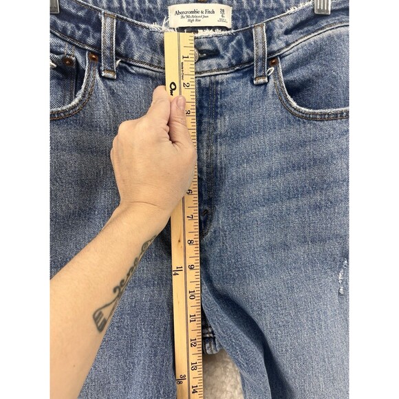 Abercrombie & Fitch Women's 28 6R The ‘90s Relaxed High Rise Jeans Curve Love - Picture 3 of 11